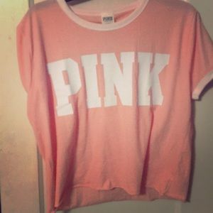 A pink crop top